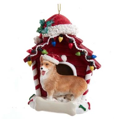 Corgi Dog House Ornament