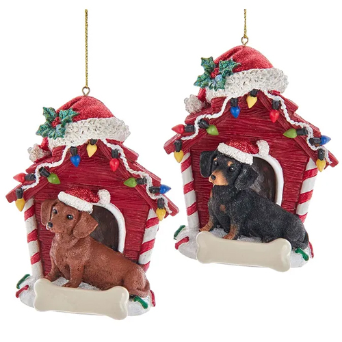 Dachshund Dog House Ornament