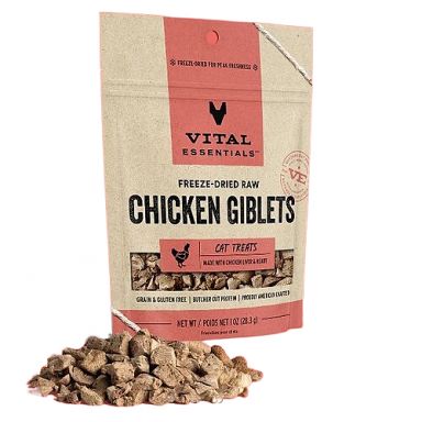 Vital Essentials Vital Chicken Giblets Freeze-dried Cat Treats