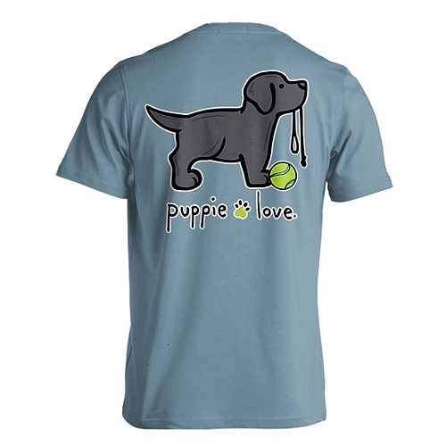 New! Puppie Love Tshirts - Black Lab Pup