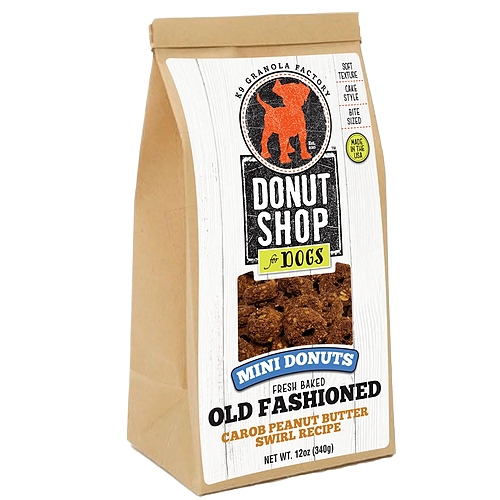 K9 Granola - Old Fashioned Mini Donuts - Carob Peanut Butter Swirl