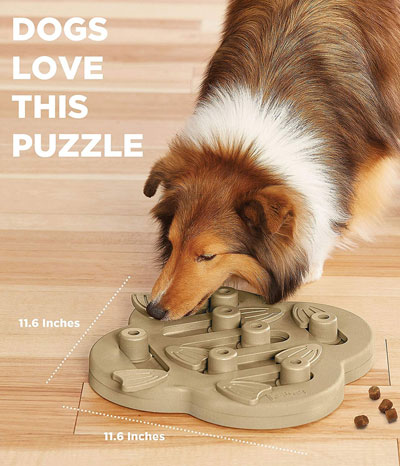 Outward Hound Puppy Hide N' Slide Interactive Treat Puzzle Green Dog Toy