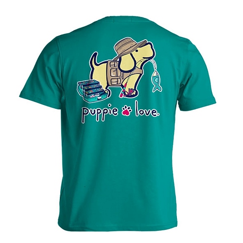 Puppie Love Tshirts - Fishing Pup