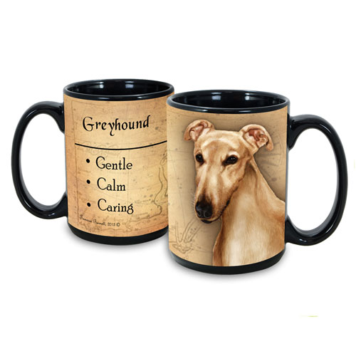 My Faithful Friends Mug - Greyhound (Cream)