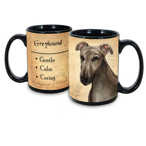 My Faithful Friends Mug - Greyhound (Grey)