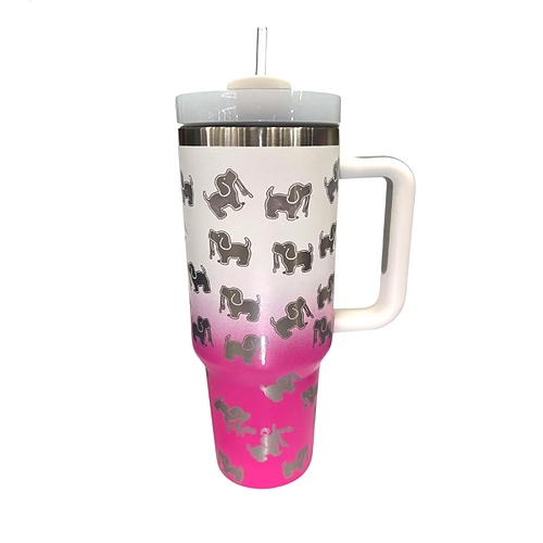 40oz Stainless Steel Tumblers - Pink Ombre