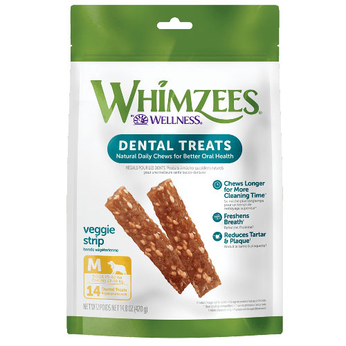 WHIMZEES® Veggie Strip All Natural Daily Dental Chew for Medium Dogs - 14ct