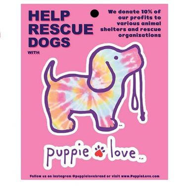 Puppie Love - Tie Dye Pup Sticker