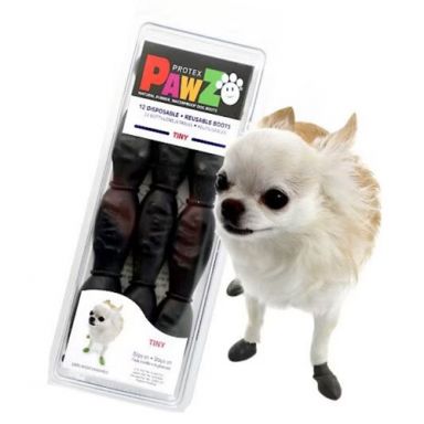 Pawz - All Season Dog Boots for Tiny - Medium Dogs - Black