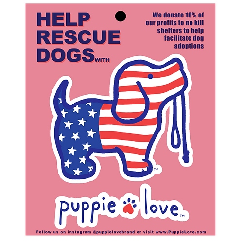 Puppie Love - USA Pup Sticker