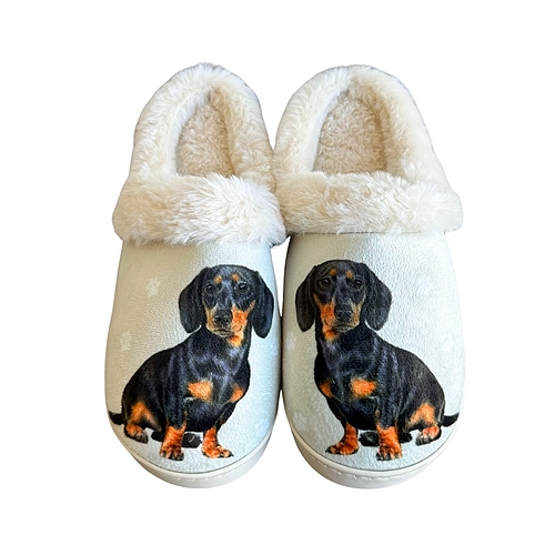 Breed Snugg Slippers - Black Dachshund