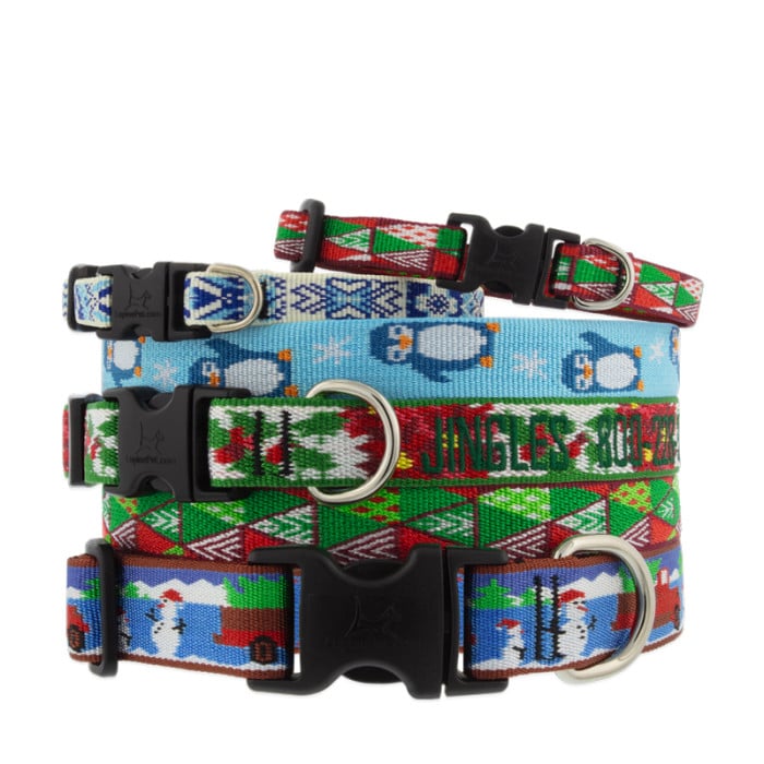 Microbatch Holiday Designs Dog Collars