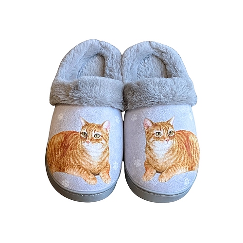 Breed Snugg Slippers - Orange Tabby Cat