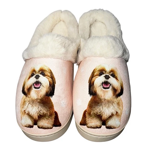 Breed Snugg Slippers - Tan Shih Tzu