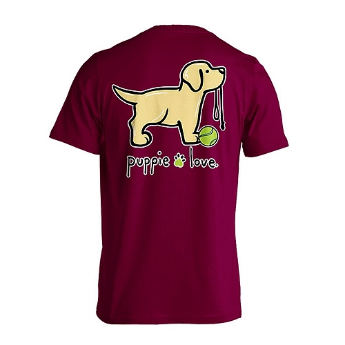 New! Puppie Love Tshirts - Yellow Lab Pup