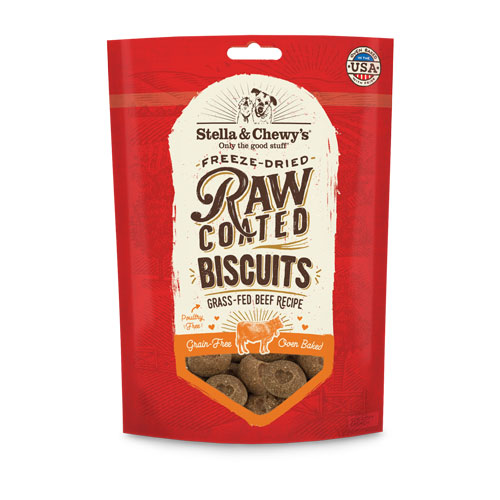 Stella & Chewy's Grass Fed Beef Raw Coated Biscuits