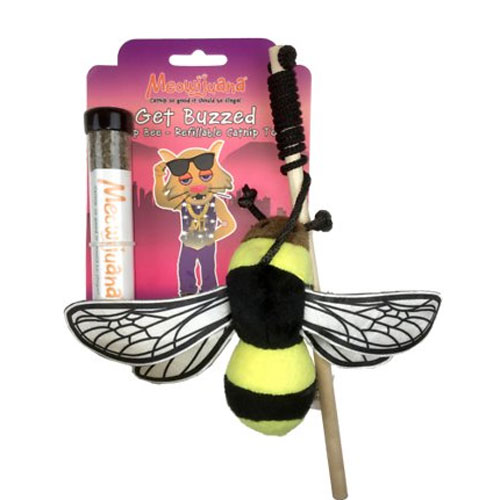 Meowijuana Get Buzzed Catnip Bee Refillable Toy