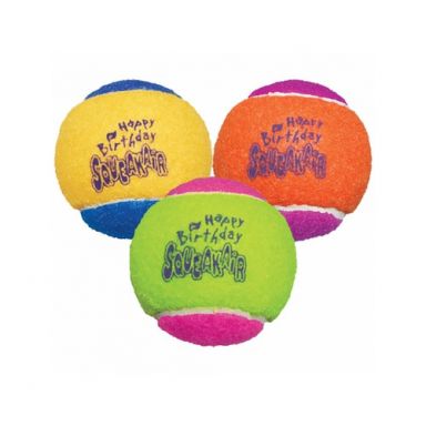 Kong - Happy Birthday Squeaker Balls - 3pk