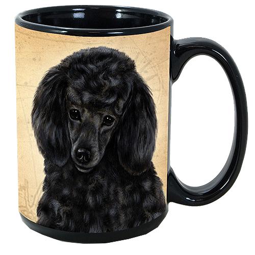 My Faithful Friends Mug - Poodle (Black)
