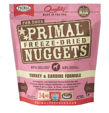 Primal Pet Foods Raw Canine Turkey & Sardine Freeze-Dried Formula 14oz